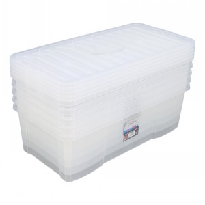 Wham Crystal Plastic Storage Box & Lid Size 17 (62 Litre)